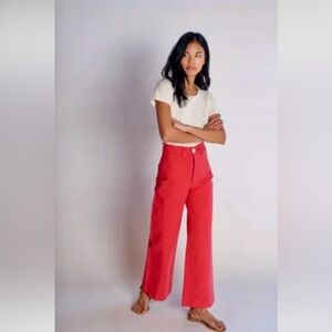 Jesse Kamm Sailor Pants in Maraschino Red